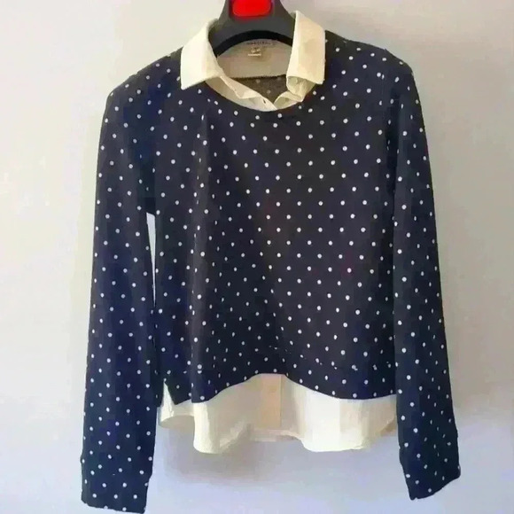 MONTEAU lightweight polkadot  top size small - Picture 1 of 13